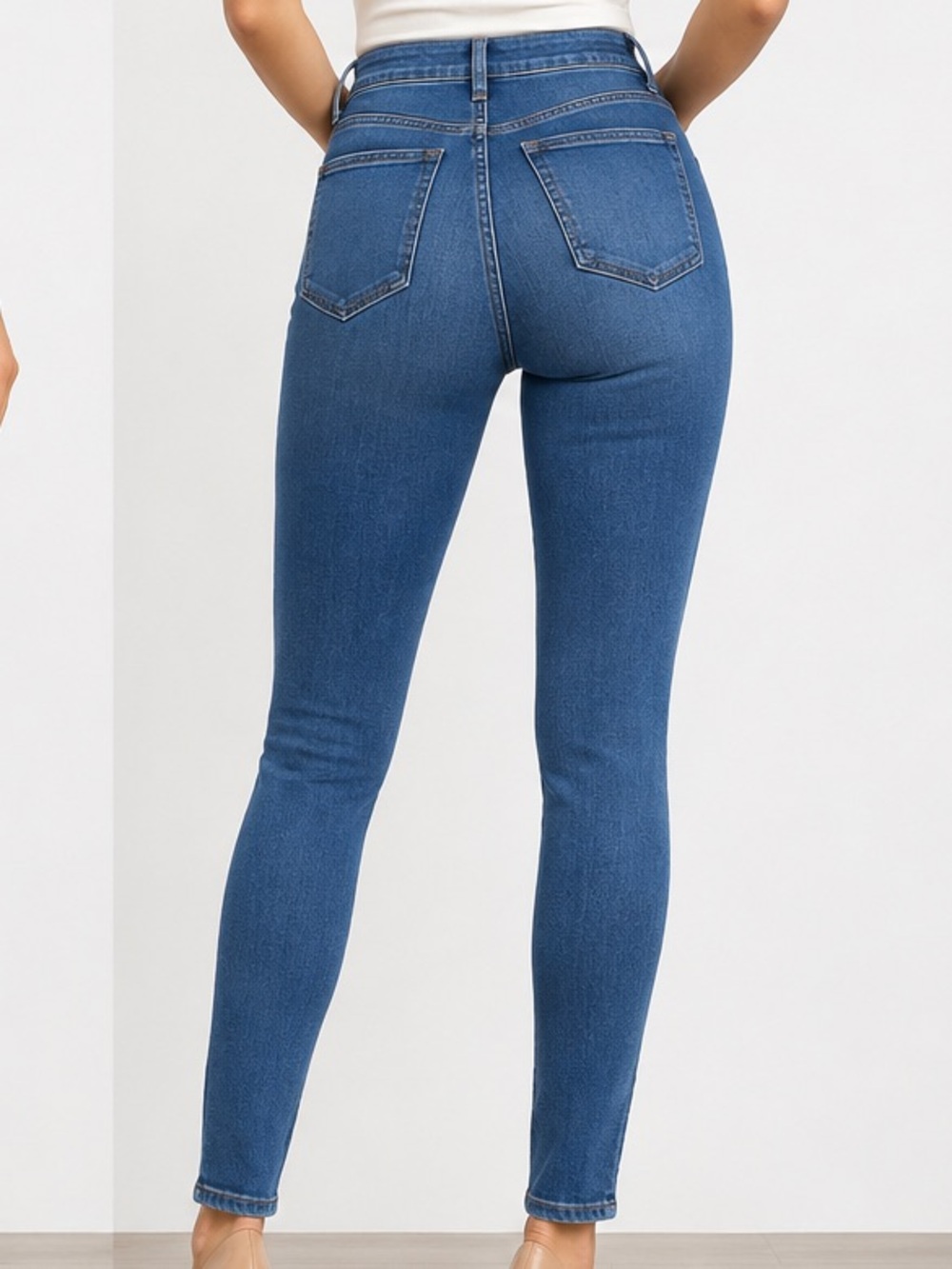Madewell 10” High-Rise Skinny Skinny Jeans Size 31 Dark Wash Denim - Picture 2 of 5